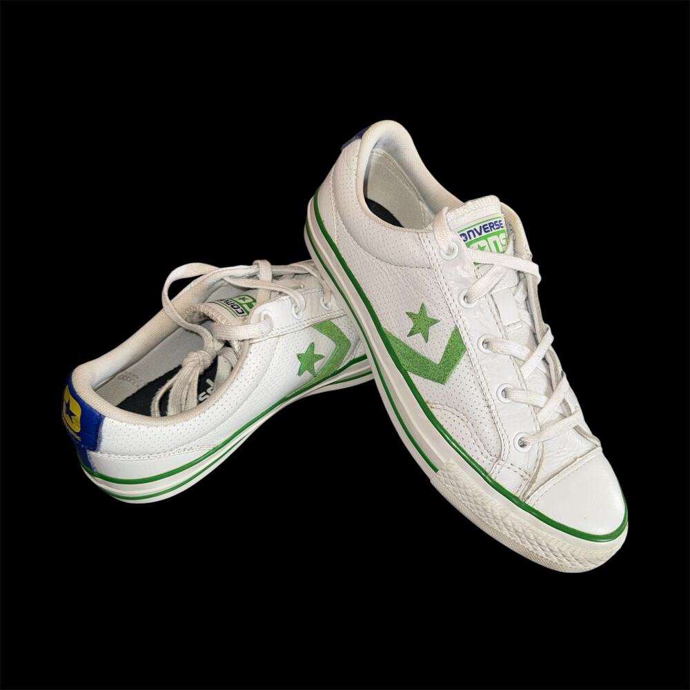 Converse Cons Star Player Oxford White/Green One Star Sneakers Unisex Sz 6.5M